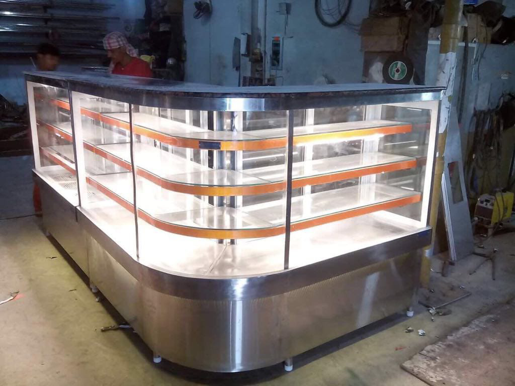 L-Shaped Corner Sweet Display Counter