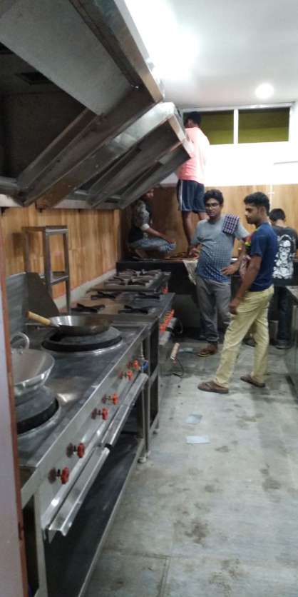 Om Kitchen Equipments installing a restaurant kitchen